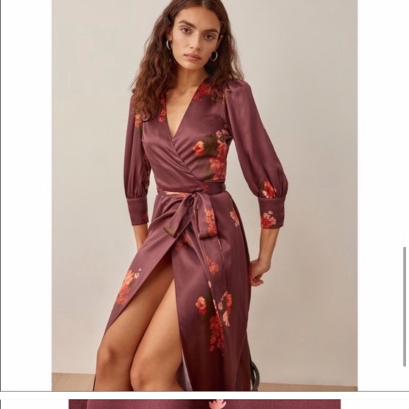 Reformation Merrick 100% Silk Dress Azusa XS - Picture 8 of 16